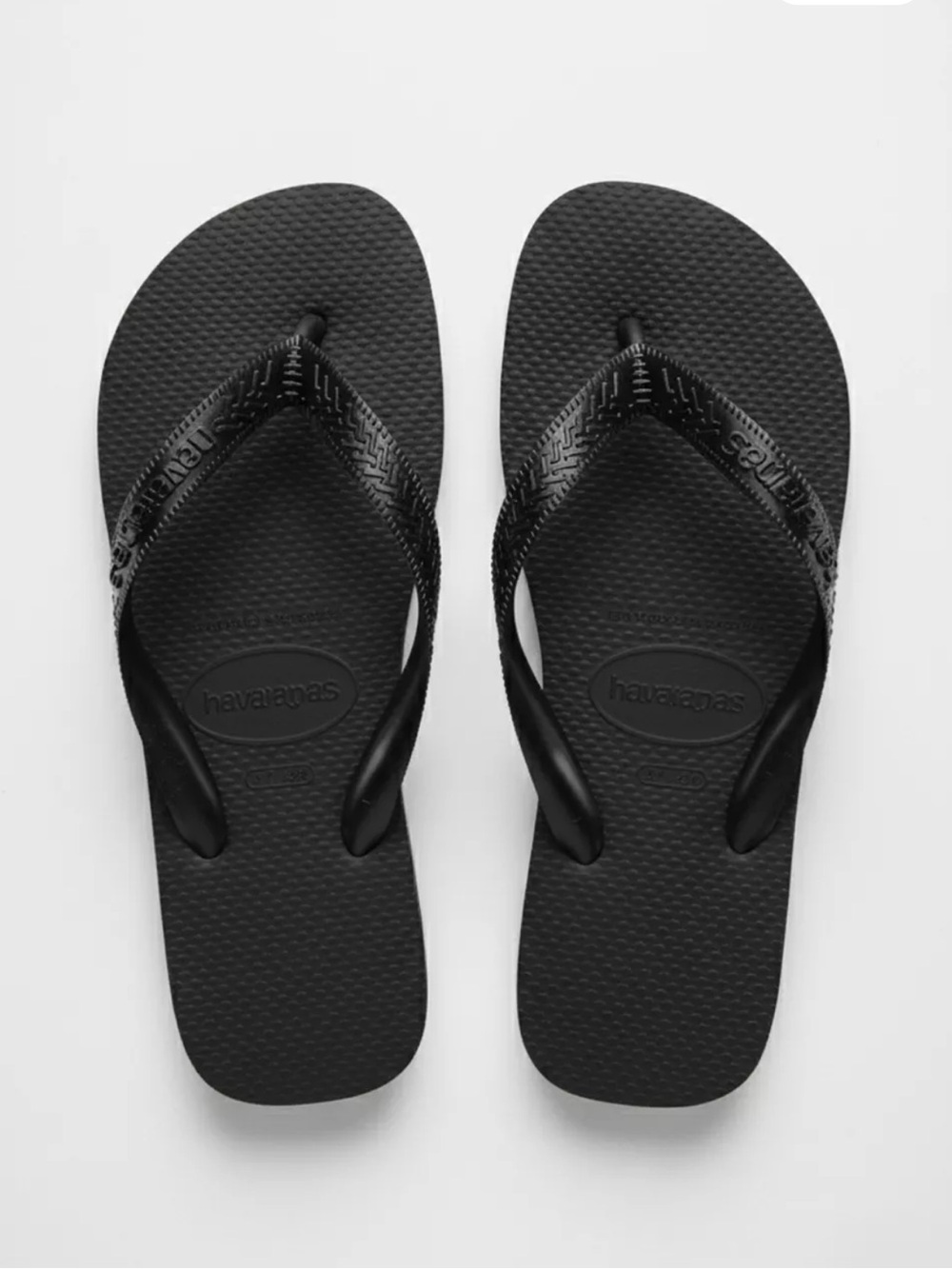 Havaianas Black Top Flip Flops for Men - Summer Style Sandals